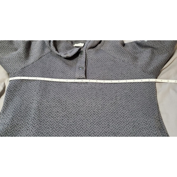Columbia Women’s L Gray Textured Fleece Pullover 1/4 Snap Long Sleeve Cozy Warm - Picture 3 of 12